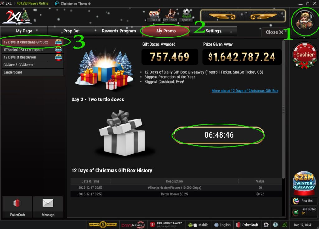 آپدیتها و جوایز سایت جی جی پوکر