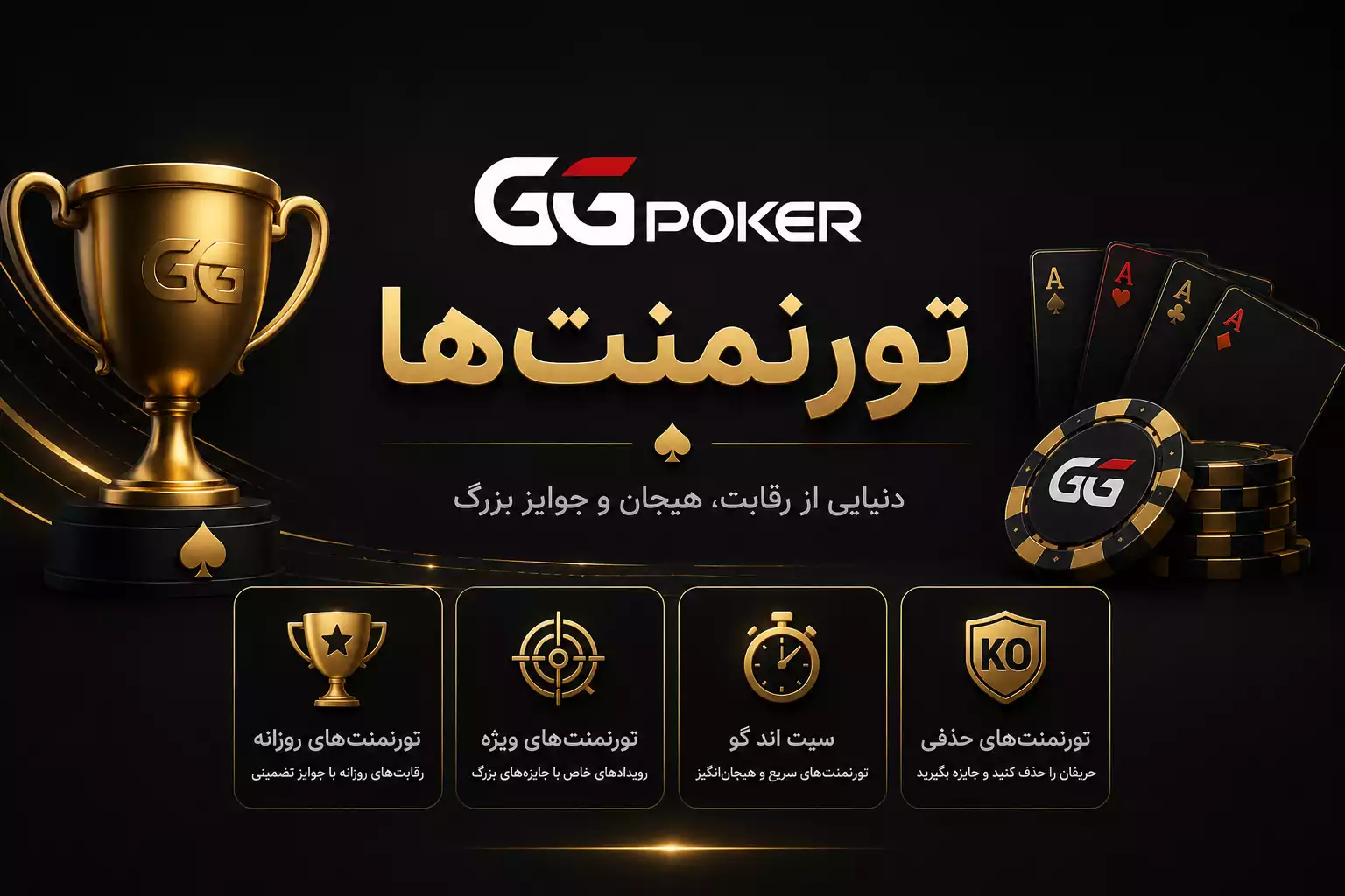 تورنمنت‌ها در جی جی پوکر (GGPoker)