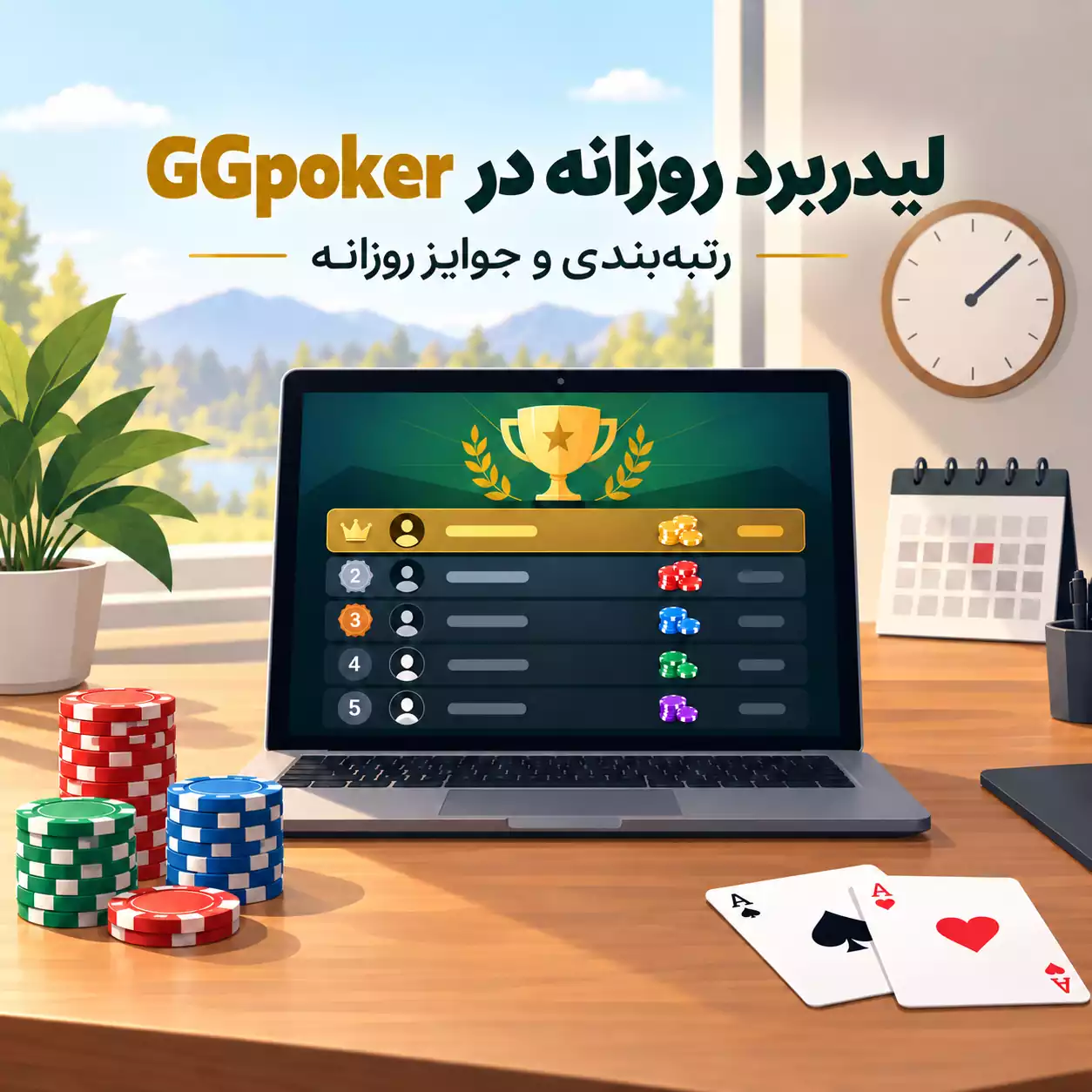 لیدربرد روزانه در GGpoker